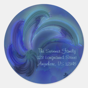 Adesivo Dança da arte abstracta dos golfinhos