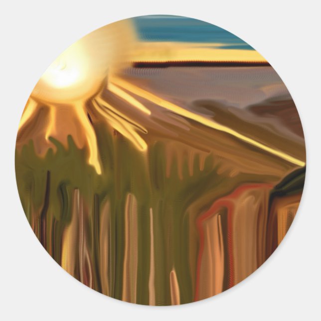 Adesivo Dança da Arte Abstrato dos Cactos (Frente)