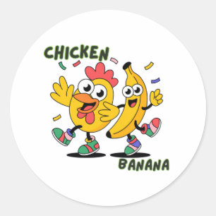 ADESIVO DANÇA DA GALINHA BANANA