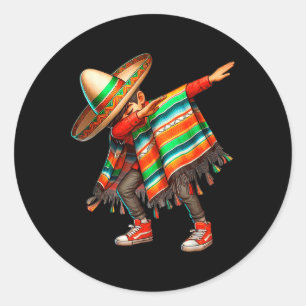 Adesivo Dança Dab Dabbing Poncho Mexicano Cinco De Mayo Ho