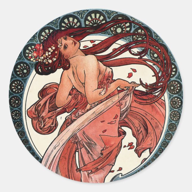 Adesivo Dança de Alfons Mucha 1898 (Frente)