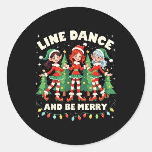 Adesivo Dança De Linha E Seja Merry Xmas Cute Os Dançarino
