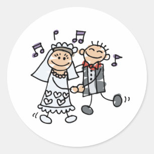 Adesivo Dança dos desenhos animados do casamento