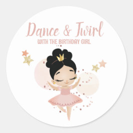 Adesivo Dança e Twirl, Princesa Ballerina com Tiara Aniver