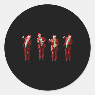 Adesivo Dança Engraçada do Trump Papai Noel Natal Xmas Pij