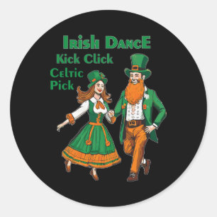 Adesivo Dança Irlandesa Kick Click Dança Dia de São Patríc