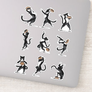 Adesivo Dança Jante - Gato Tuxedo