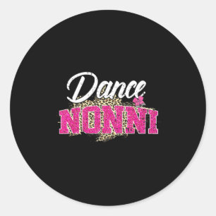 Adesivo Dança nonni leopardo engraçado dançando nonni dia
