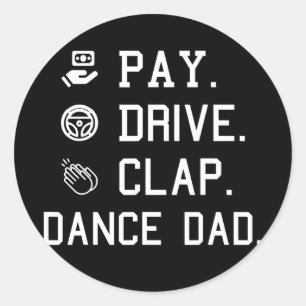 Adesivo Dança Pai Pay Drive Clap Padre Dançando