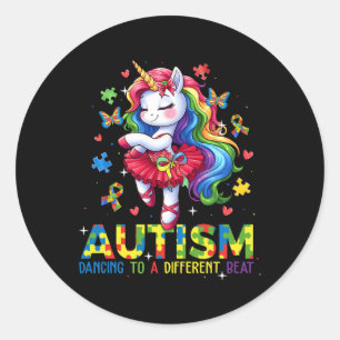 Adesivo Dança Para Ser Um Beat Diferente Do Autismo Unicór