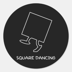 Adesivo Dança Quadrada Entusiasta Funny Square