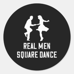 Adesivo Dança Real Homens Quadrados Dançando Quadrado