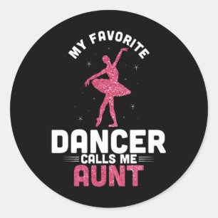 Adesivo Dança Tia Cute Dançando Minhas Chamadas de Dançari