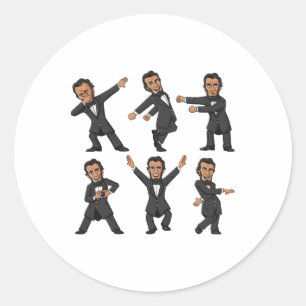 Adesivo Dançando Abraham Lincoln 4 De Julho Meninas Crianç