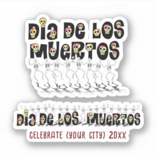 Adesivo Dançando Calaveras Dia De Los Muertos
