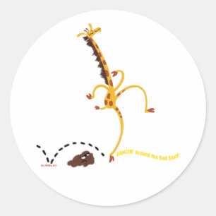 Adesivo DANÇANDO EM TORNO DE "COISAS" RUINS GIRAFFE por Je