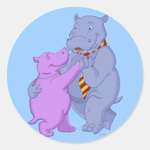 Adesivo Dançando Hippo Tango Sticker