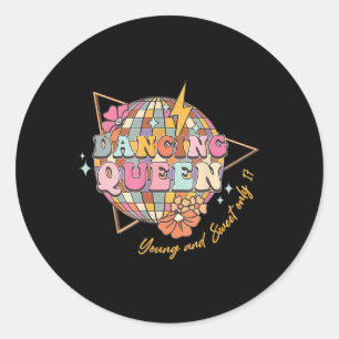 Adesivo Dançando Rainha Foral 17º Aniversário Bola Disco