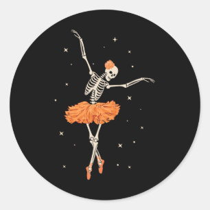 Adesivo Dançando Skeleton Ballerina Balé Dance Halloween