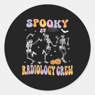 Adesivo Dançando Skeleton Spooky Radiologia Tripulação X-r