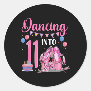 Adesivo Dançar Em 11 Birthday Ballerina Balé 11 Yea