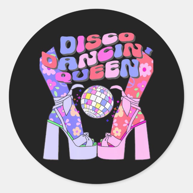 Adesivo Dançarina da Rainha Dançarina do Disco 70 da Mãe D (Frente)
