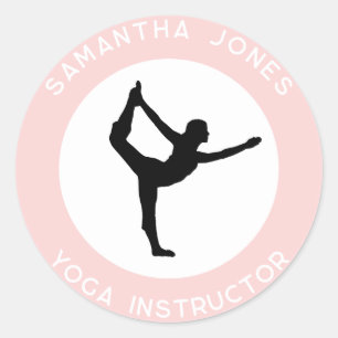 Adesivo Dançarina de instrutores de estúdio Yoga posiciona