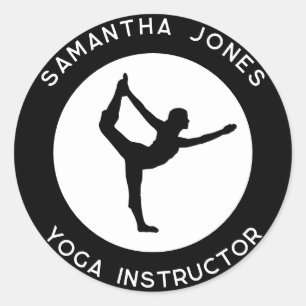 Adesivo Dançarina de instrutores de estúdio Yoga posiciona