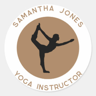 Adesivo Dançarina de instrutores de estúdio Yoga posiciona