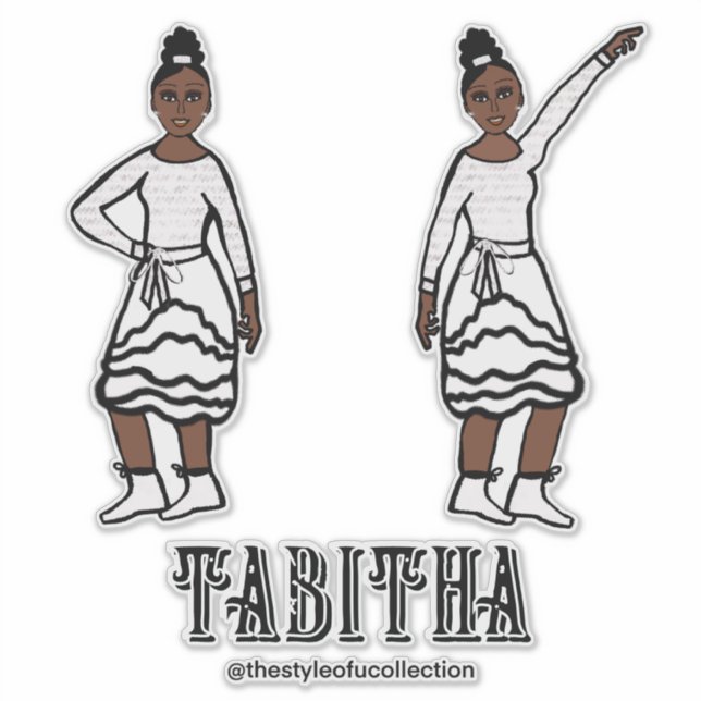 Adesivo Dançarina de Prata Branca nº 1 (Frente)