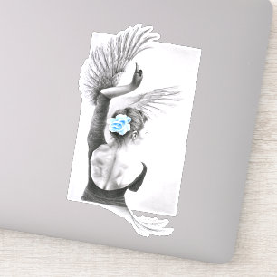 Adesivo Dançarina de Swan Balé Elegante Arte surreal