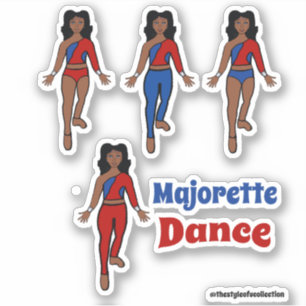 Adesivo Dançarino de troca rápida Stickers Vermelho Azul