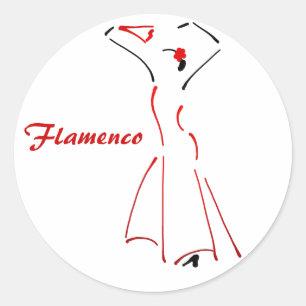 Adesivo Dançarino do Flamenco com slogan customizável
