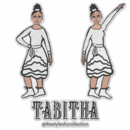 Adesivo Dançarino Prateado Branco nº 2