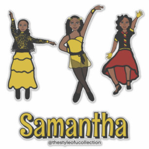 Adesivo Dançarino Preto Amarelo Vermelho Triplo