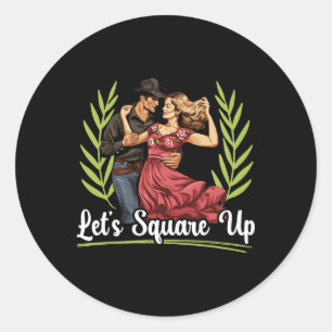 Adesivo Dançarino Quadrado de Dança Folclórica Americana d