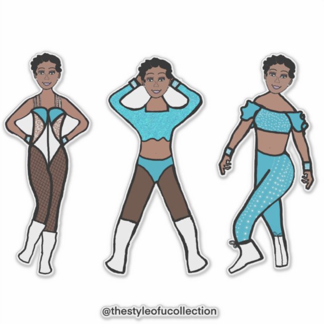 Adesivo Dançarino Triplo Aqua nº 1 (Frente)