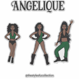 Adesivo Dançarino Verde Preto nº 1