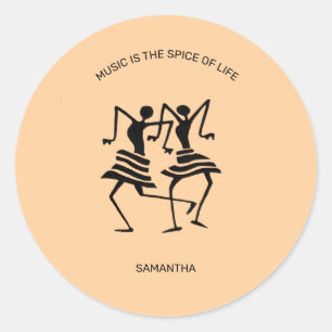 Adesivo Dançarinos de celebração da silhueta motivacionais