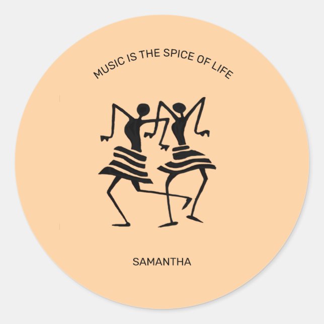 Adesivo Dançarinos de celebração da silhueta motivacionais (Frente)