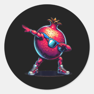 Adesivo Dance Dab Pomegranate Funny Dancing Dabbing Fruta