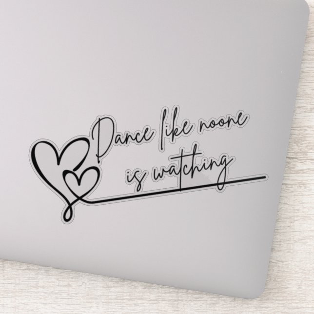 Adesivo Dance Like Noone is watching hearts (Detalhe)