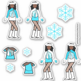 Adesivo Dancer Natal Aqua Sticker