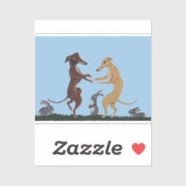 Adesivo Dancing Greyhounds & Bunny Friends Invitation