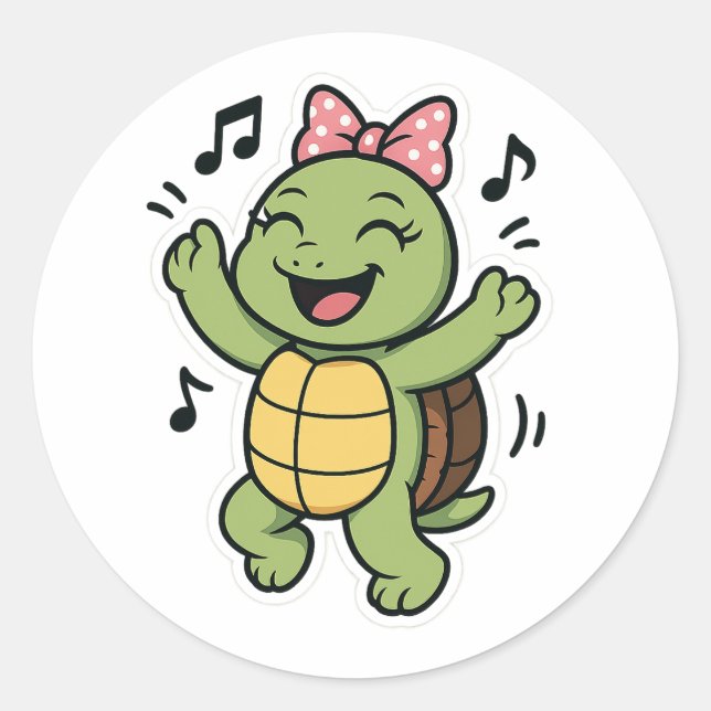 Adesivo Dancing turtle (Frente)