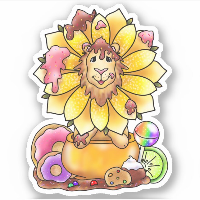 Adesivo Dande’lion Sugary Sweet Lion Flower | (Frente)