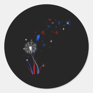 Adesivo Dandelion 4 De Julho Flor Patriota Americano