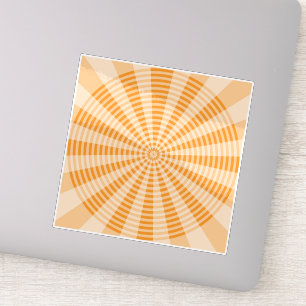 Adesivo Dandelion, Espiral Laranja, Arte Abstrata Boho