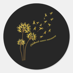 Adesivo Dandelion Flor Dourado R, "Conhecimento do Cancer