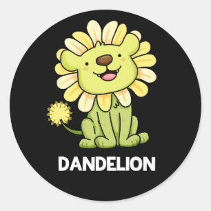 Adesivo Dandelion Funny Lion Pun Dark BG
